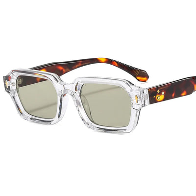 Lunettes de soleil Glassy Mood avec monture transparente et branches écaille de tortue