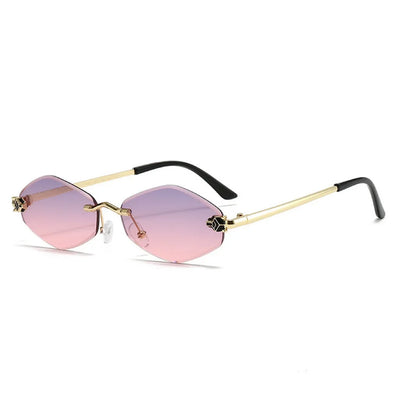 Lunettes de soleil La Parisienne Glassy Mood avec verres teintés dégradés rose et monture dorée élégante
