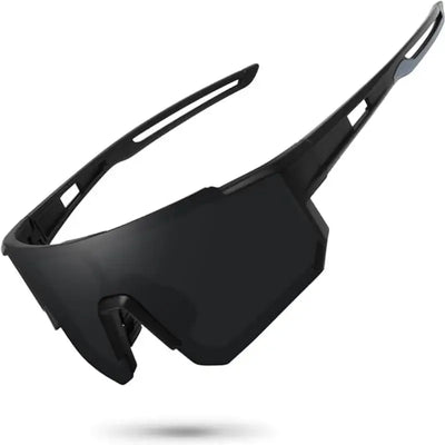 Lunettes de soleil sport Brasilia noires avec grand écran pour protection UV et confort