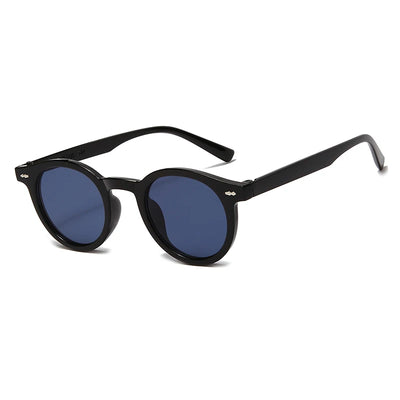 Lunettes de soleil Glassy Mood avec monture noire et verres bleus pour protection UV